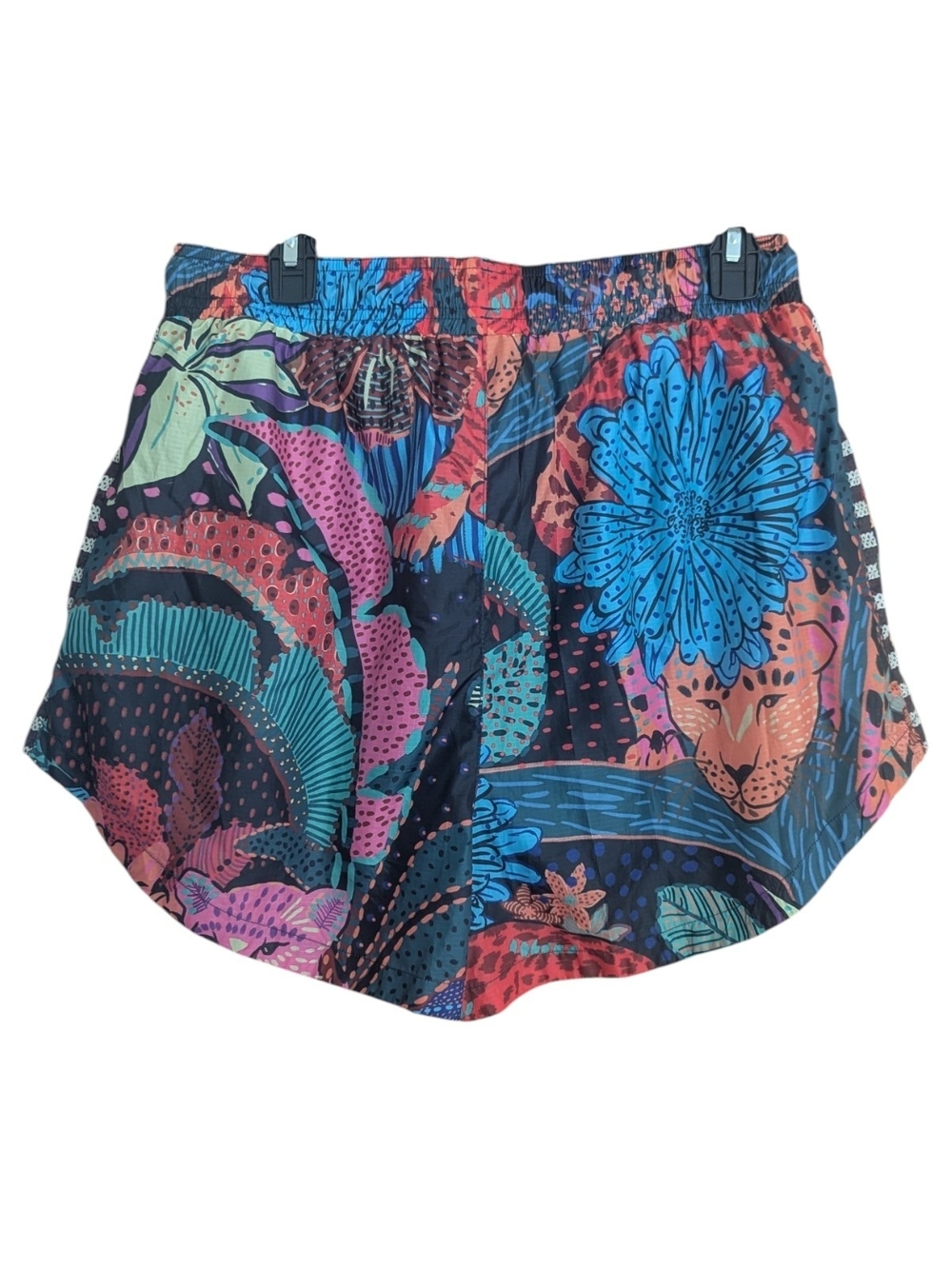 Farm Rio Black Cool Leopard Athletic Shorts - Size Large - Picture 2 of 7